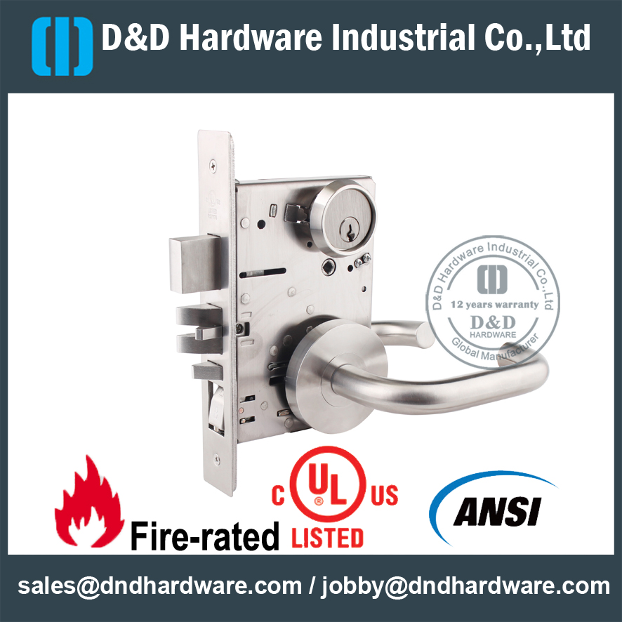 1 класс UL перечислены Mortise Lock -D & D аппаратное обеспечение