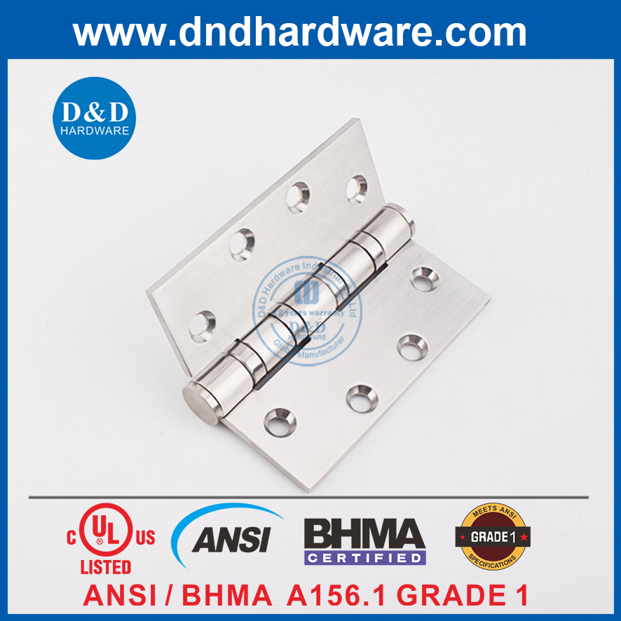 Пожаробезопасная петля ANSI / BHMA SS304 UL 4 BB Петля встык - 4,5x4,5x4,6 мм-4BB