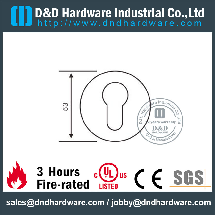 Euro Escutcheon DDES001-размеры