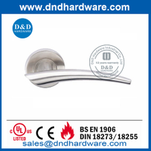 SS304 Silver Soild Lever Двойная внутренняя дверная ручка-DDSH043