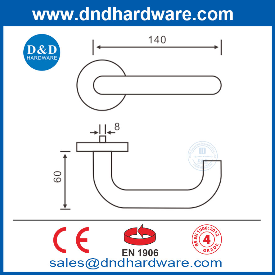 EN1906 Type Lever Type Type Type Doordless для жилых зданий-DDTH001