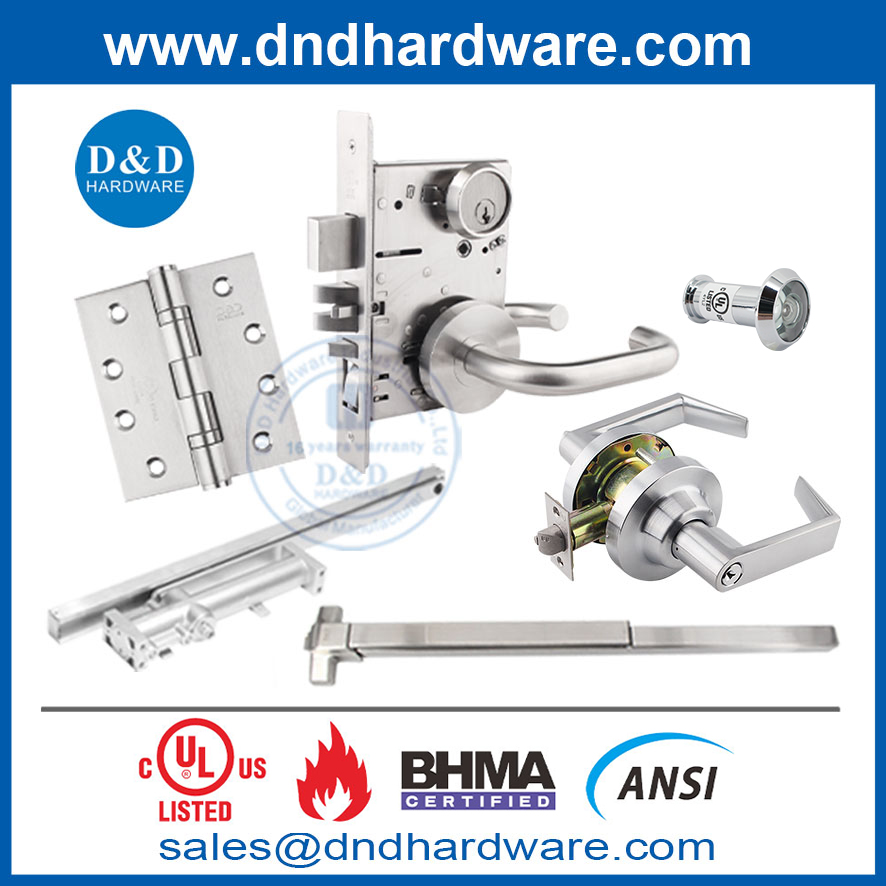 UL Fire Rated Dective Action En1-en6 Деревянная дверь Весна ближе к DDDC059DA