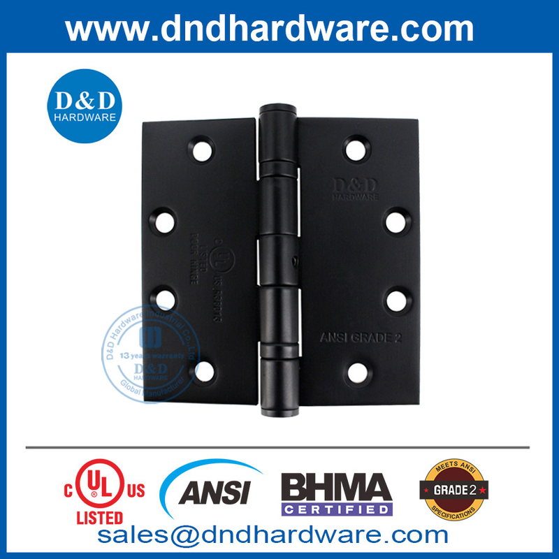 SS304 Commercial Door Hinge Black Ansi BHMA Огненная Огня.