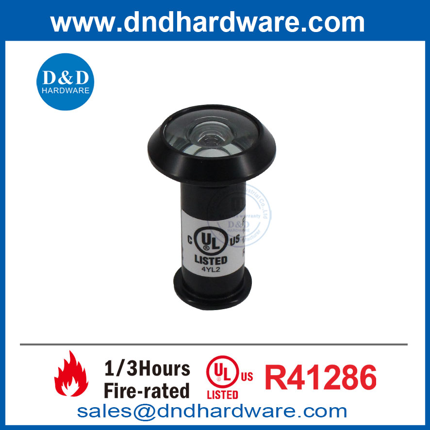 UL Brass Matte Black 180-градусная дверная дверь Spy Eye Hole Viewer-DDDV009