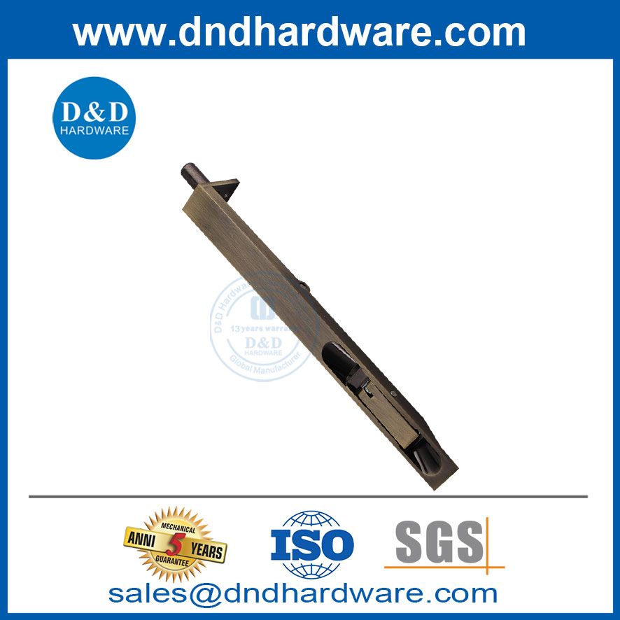 Сверхмощный 8-дюймовый класс SS304 Античный латун скрытый тип Flush Bolt-DDDB001