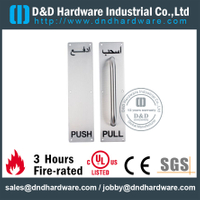 SUS304 Push Pull Handle на задней панели для металлических дверей с PVD-DDPH025