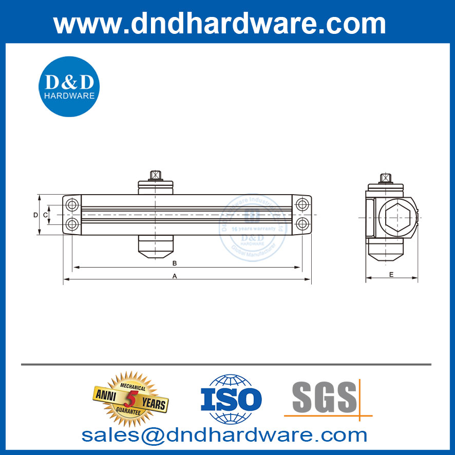 CE Standrd Door Hydraulic ближе к алюминиевым сплавам.