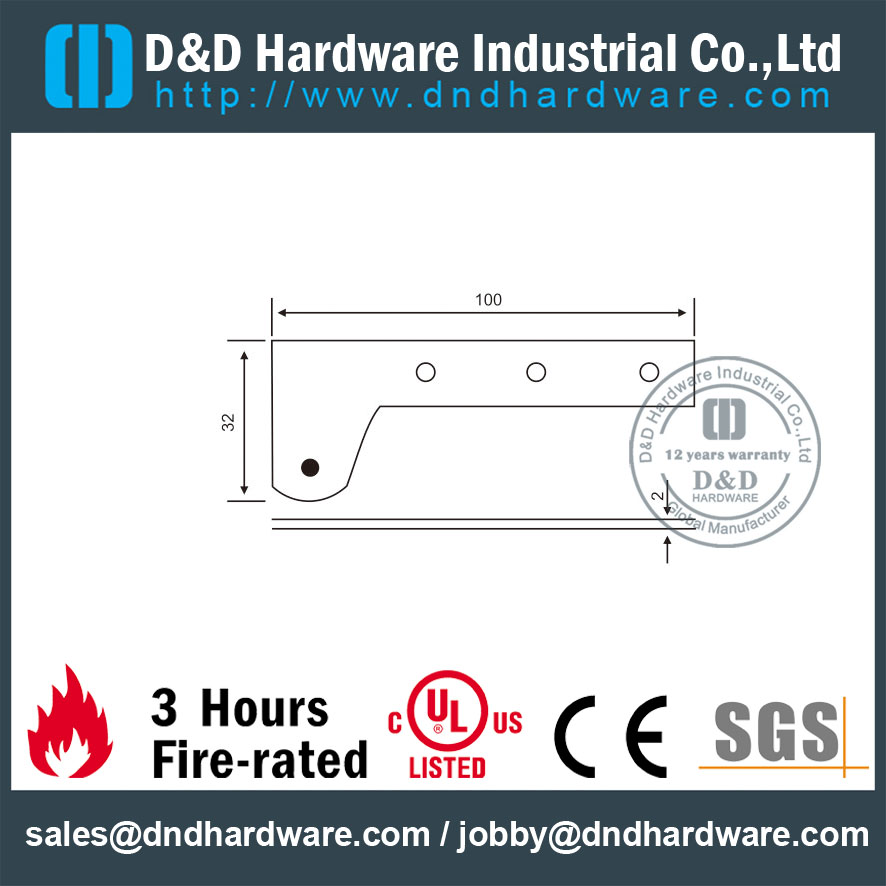 SS201 SSS Поворотная петля для распашной двери-DDSS051