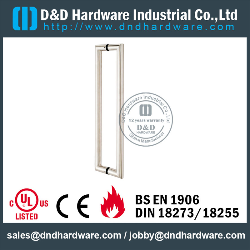 Нержавеющая сталь 316 Труба Mitred Pull Handle для двойной стеклянной двери -DDPH002