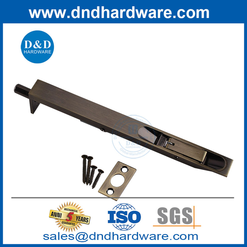 Сверхмощный 8-дюймовый класс SS304 Античный латун скрытый тип Flush Bolt-DDDB001