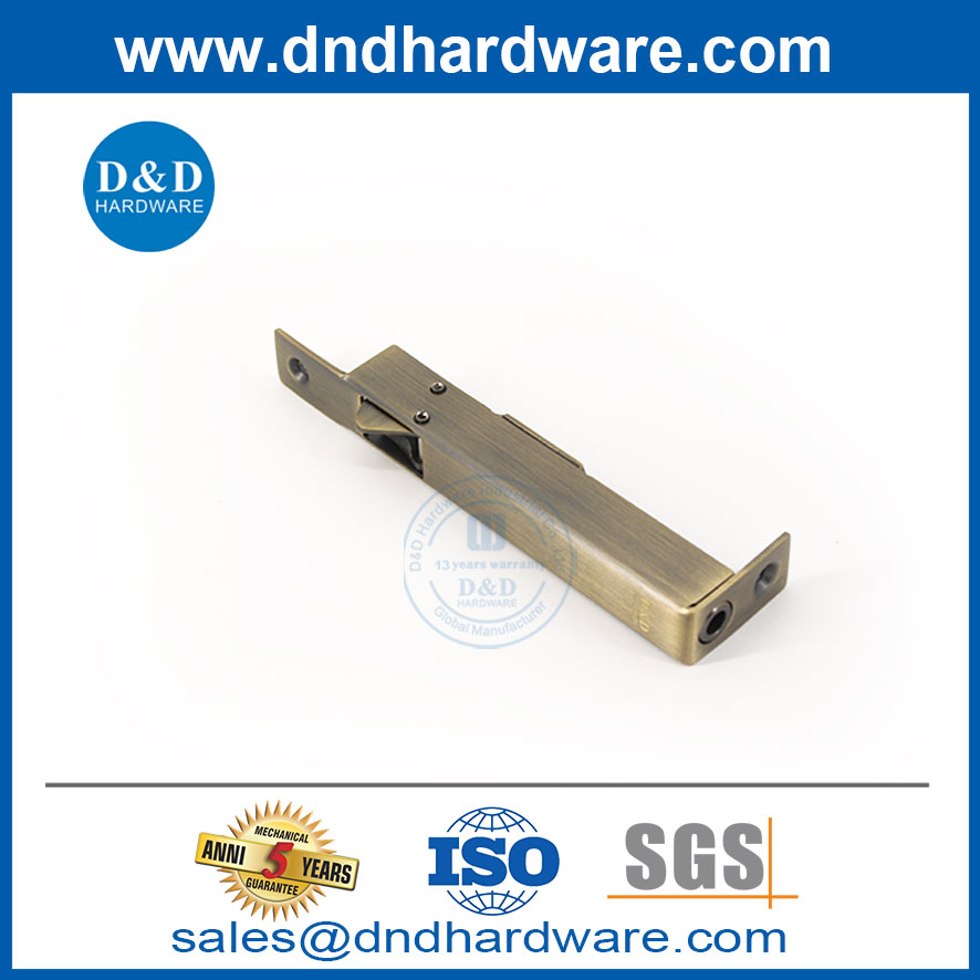 Античный латунный класс SS304 Spring Sinistrad Automatic Flush Bolt-DDB023