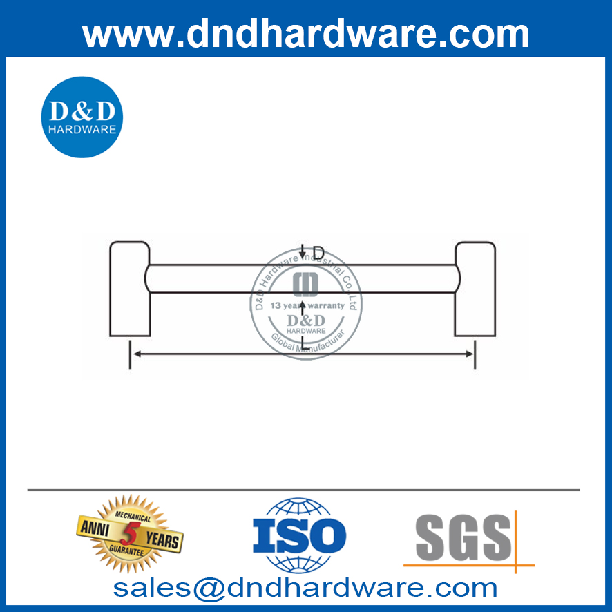 SS304 Modern Design D Type Door Door Murniture Ручка DDFH004