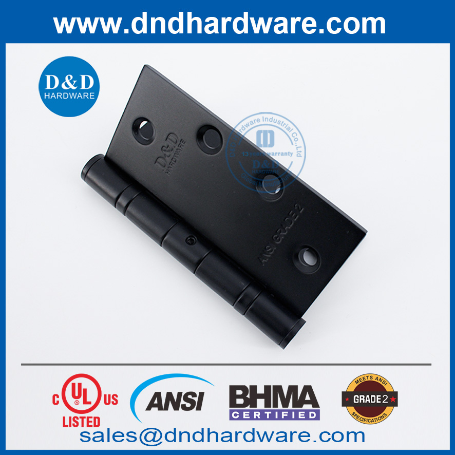 SS304 Commercial Door Hinge Black Ansi BHMA Огненная Огня.
