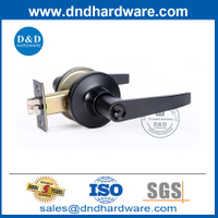 Производители блокировки сплавов цинка Matt Black Door Lever Lever с цилиндром-DDLK082