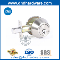 Круглый тип цинк сплав Серебряный Цветовая дверная ручка Lock Deadbolt-Ddlk024