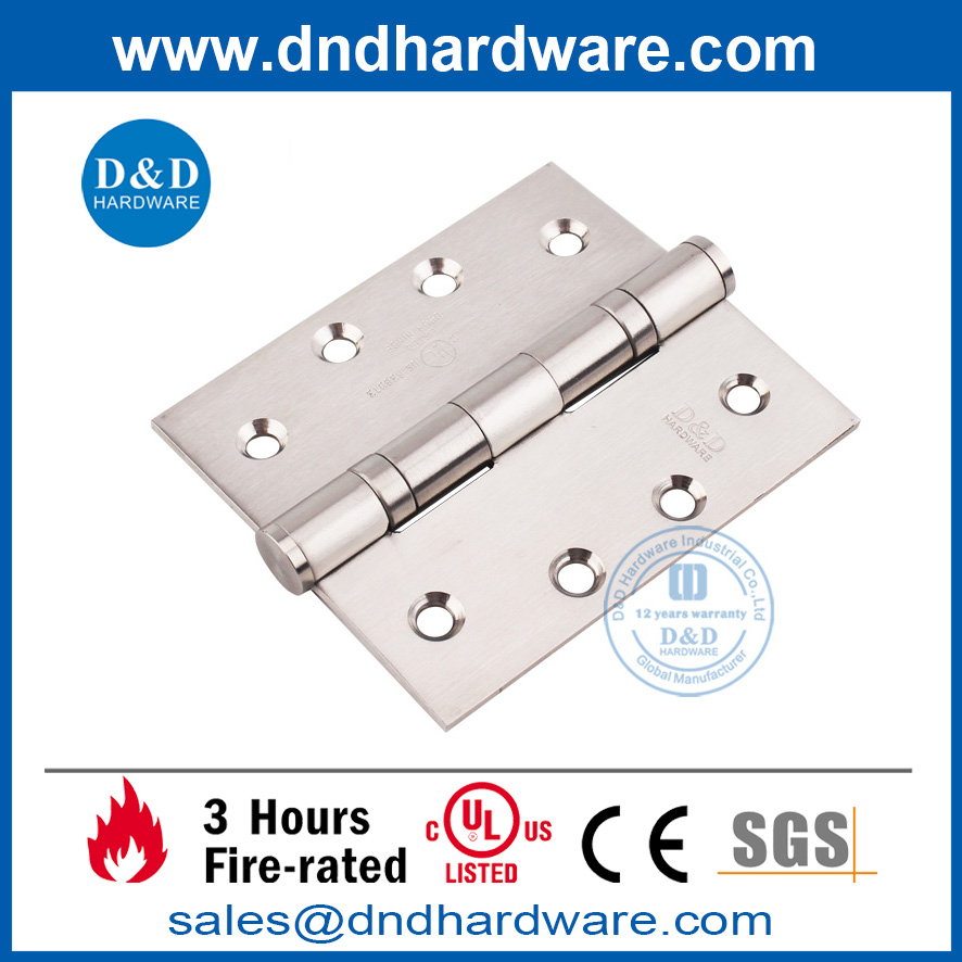 UL SUS304 Полностью врезная огнестойкая петля для дверных стыков -DDSS001-FR-4X3.5X3