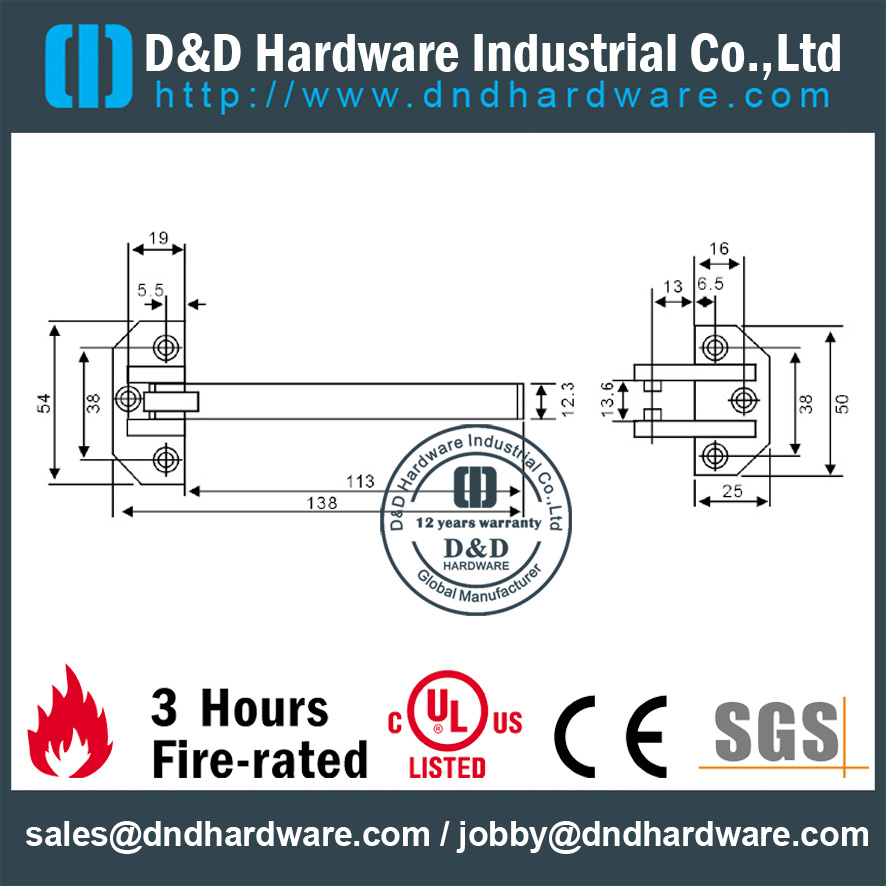 Цинковый сплав классический популярный дверной замок для Swing Door-DDDG013