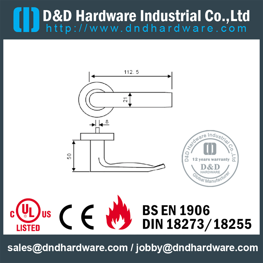 SUS316 безопасная качественная ручка с ручным управлением для коммерческих дверей - DDSH127